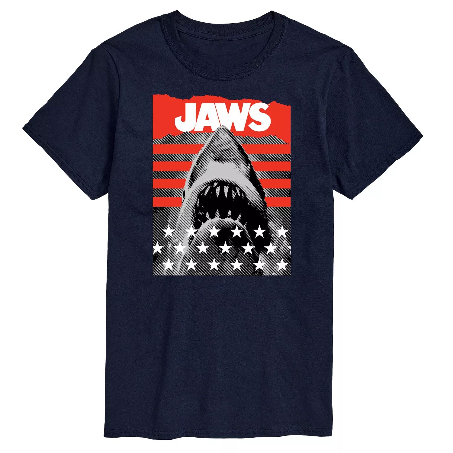 

Футболка Big & Tall Jaws and Stripes Licensed Character, синий