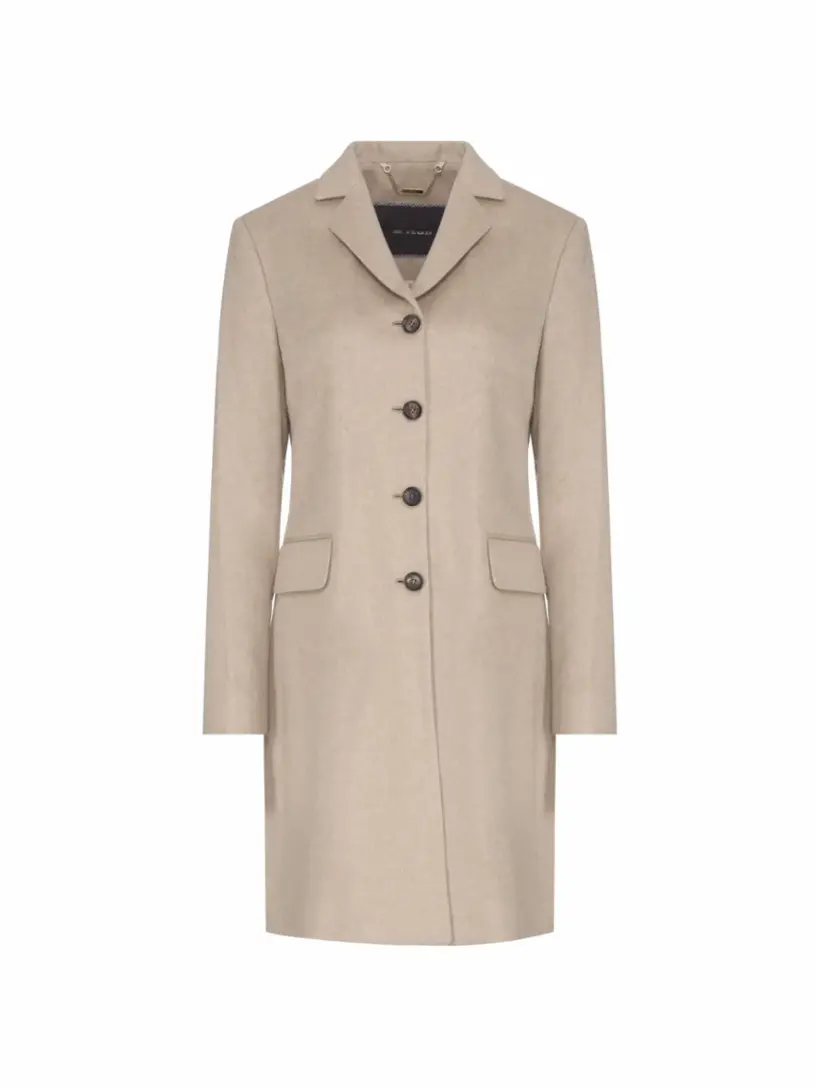 

Кашемировое однобортное пальто Kiton, бежевый