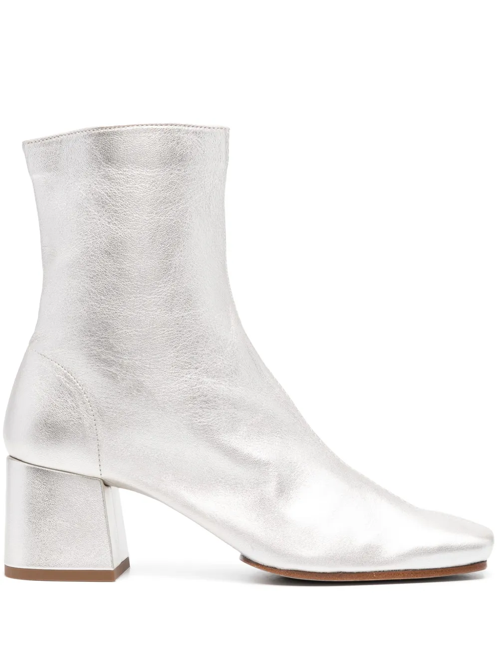 Ботильоны Tierra 60 с эффектом металлик Souliers Martinez, серебяный