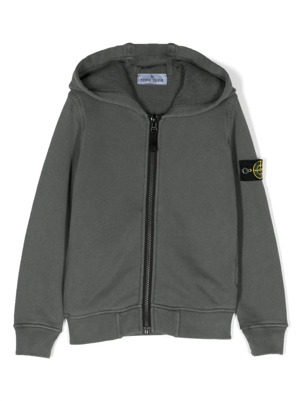 

Худи с нашивкой-логотипом Stone Island Junior, серый
