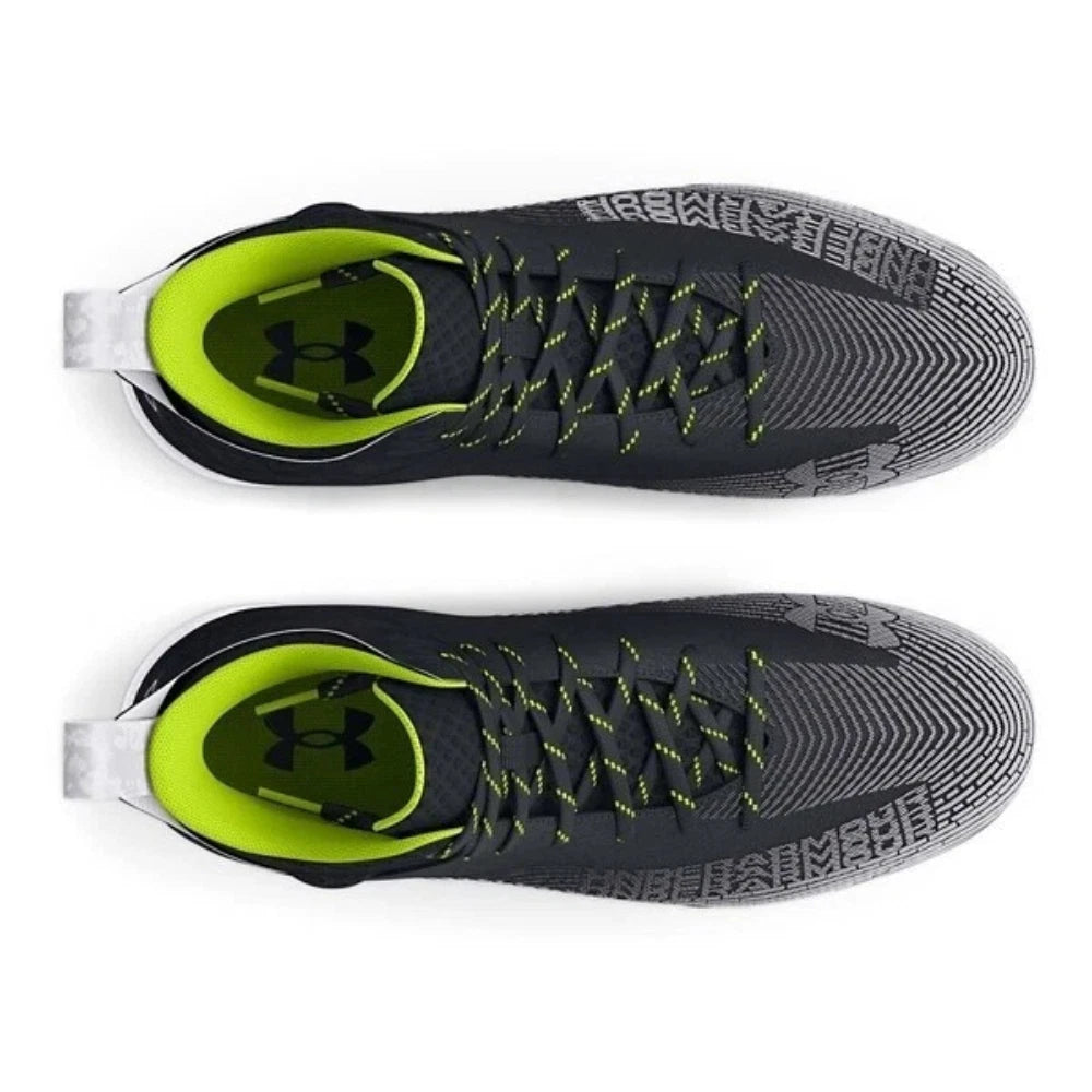 Мужские футбольные бутсы Under Armour Hammer 20 MC 3027306-001, черно-белые, ZAP690 — фото 3