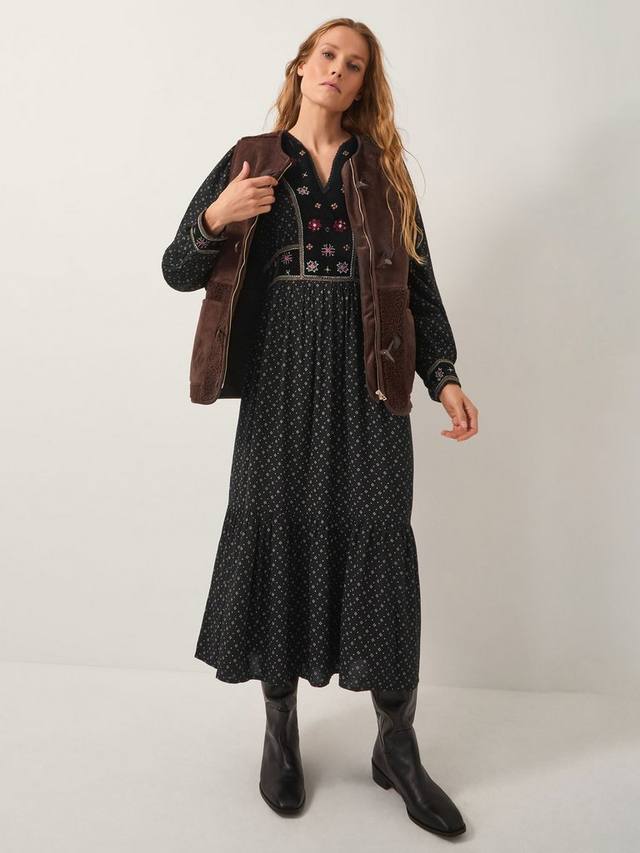 

Платье Zoie с вышивкой из вискозы LENZING ECOVERO Monsoon, Black