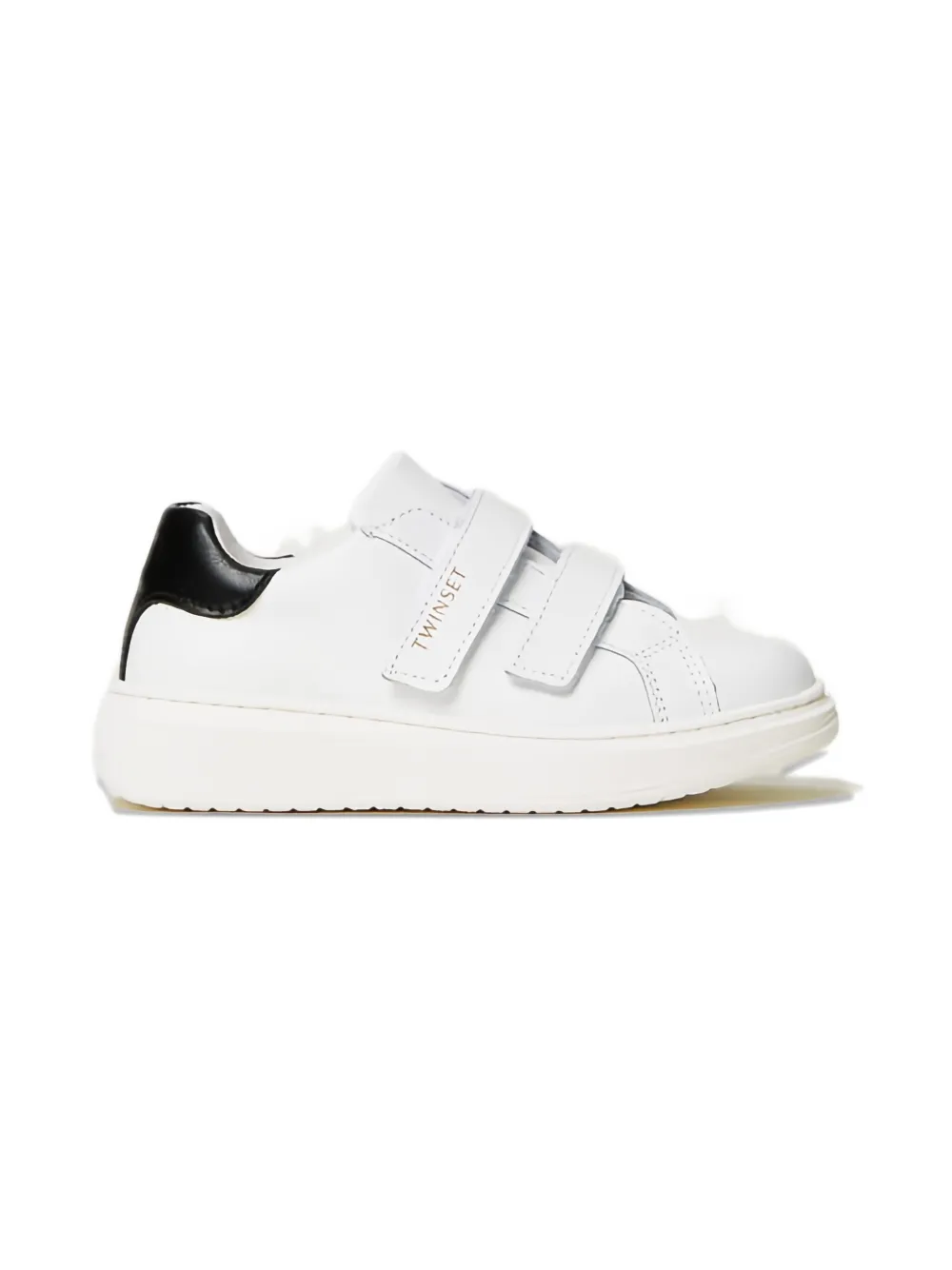 Кожаные кроссовки с двумя ремешками Twinset Kids, белый — фото 2