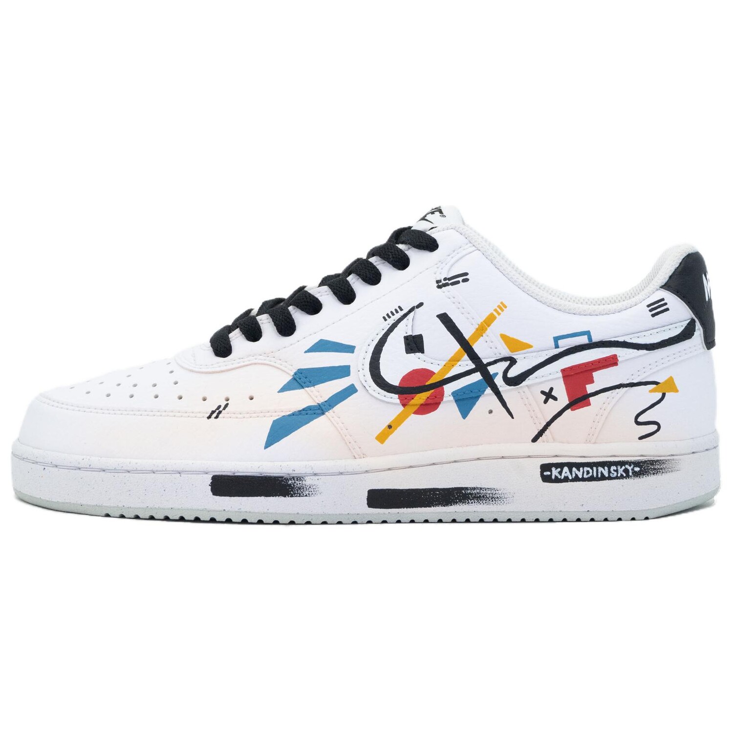 

Кроссовки Nike Court Vision 1 Skateboard Shoes Men Low-Top White Black, белый