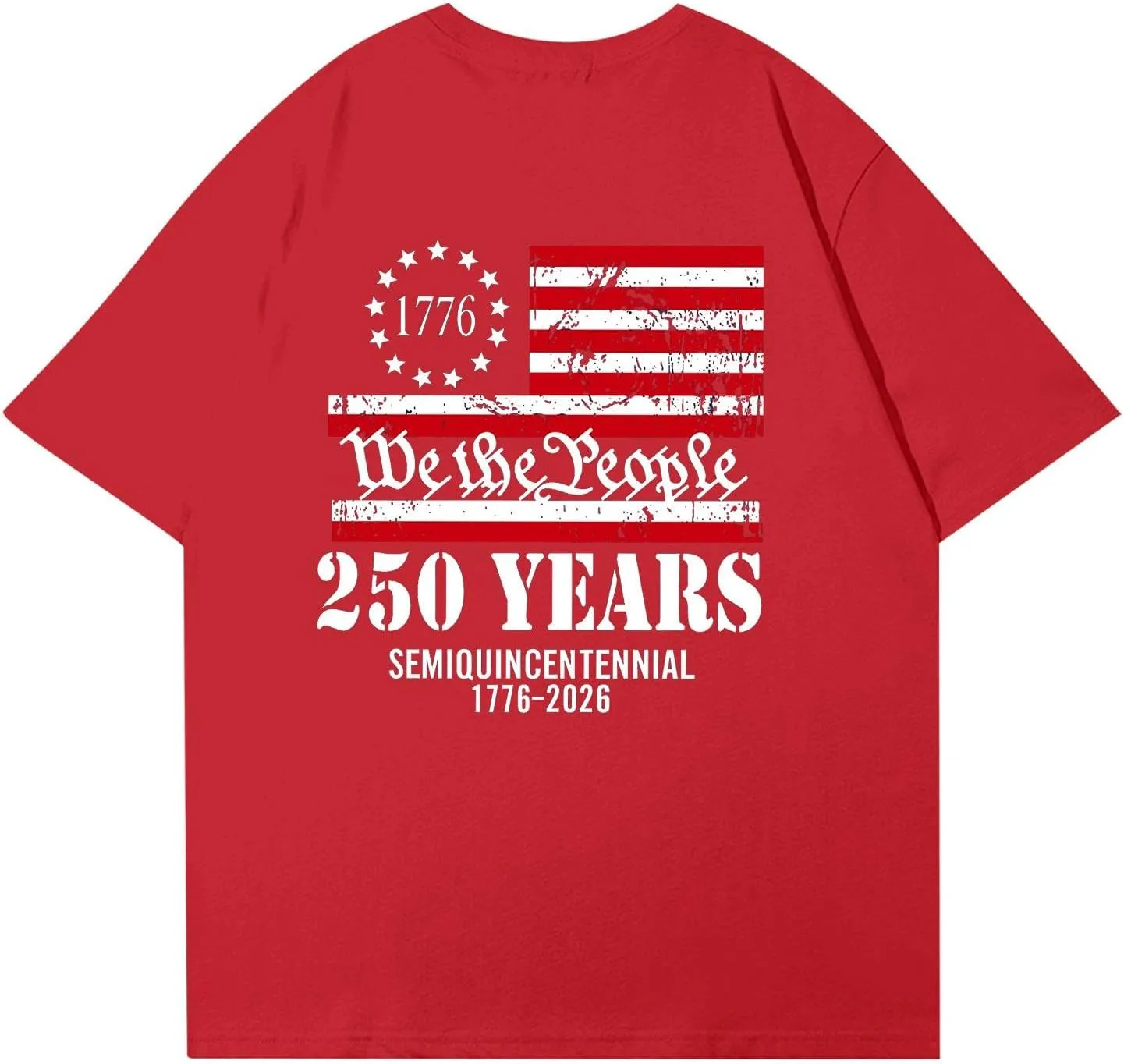 Футболка женская с коротким рукавом 250 Anniversary Printed, 4th of July, Casual, Independence Day — фото 4