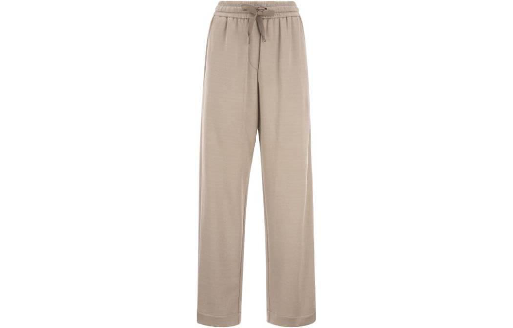 

Brunello Cucinelli Трикотажные спортивные брюки женские цвета хаки