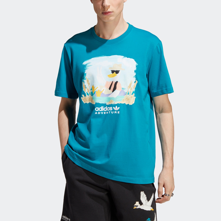 Футболка мужская Water Duck Green Adidas Originals, бирюзово-зеленая — фото 3