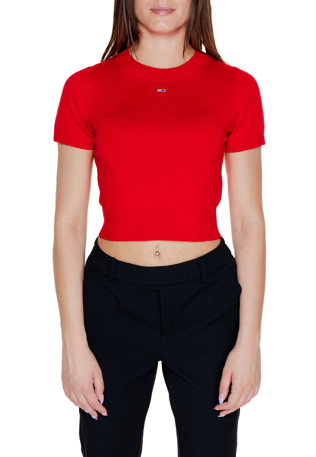 

Футболка Tommy Jeans укороченная, красный