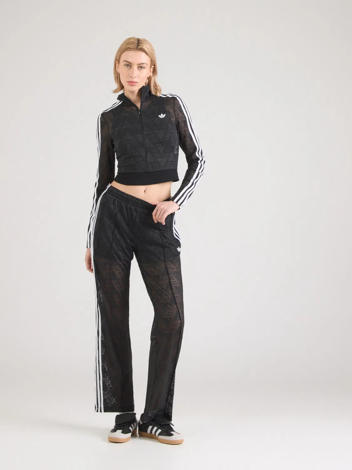 Вязаный кардиган Adidas Originals Firebird Classic черного цвета — фото 4