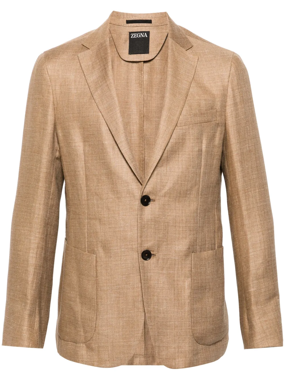 

Льняной пиджак Zegna, коричневый