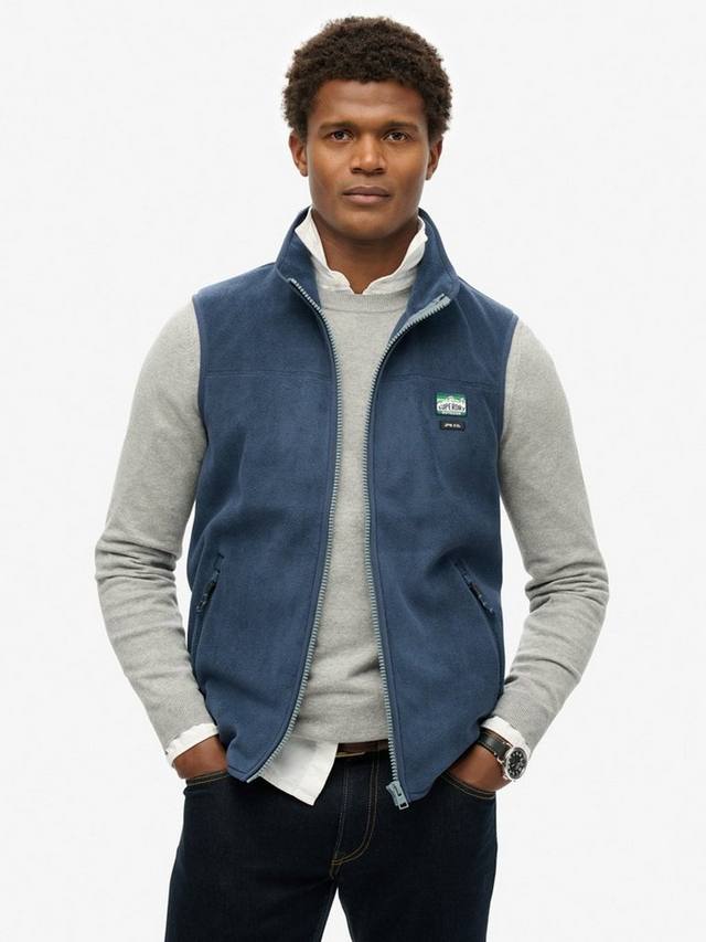 

Флисовый жилет Superdry, цвет Lauren Navy