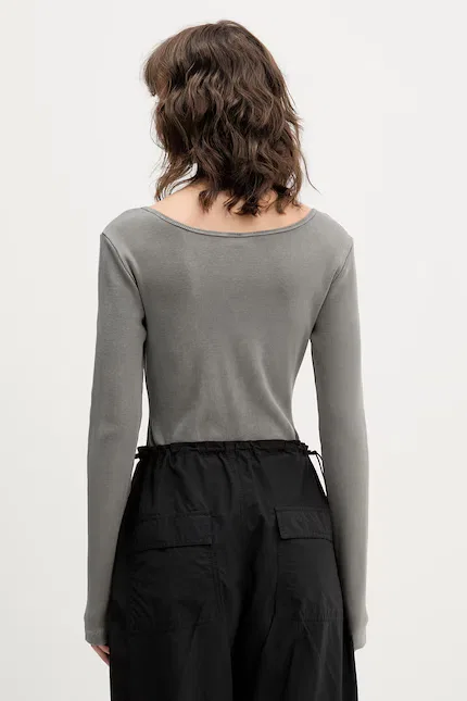 Лонгслив Body Adidas Originals, серый — фото 3