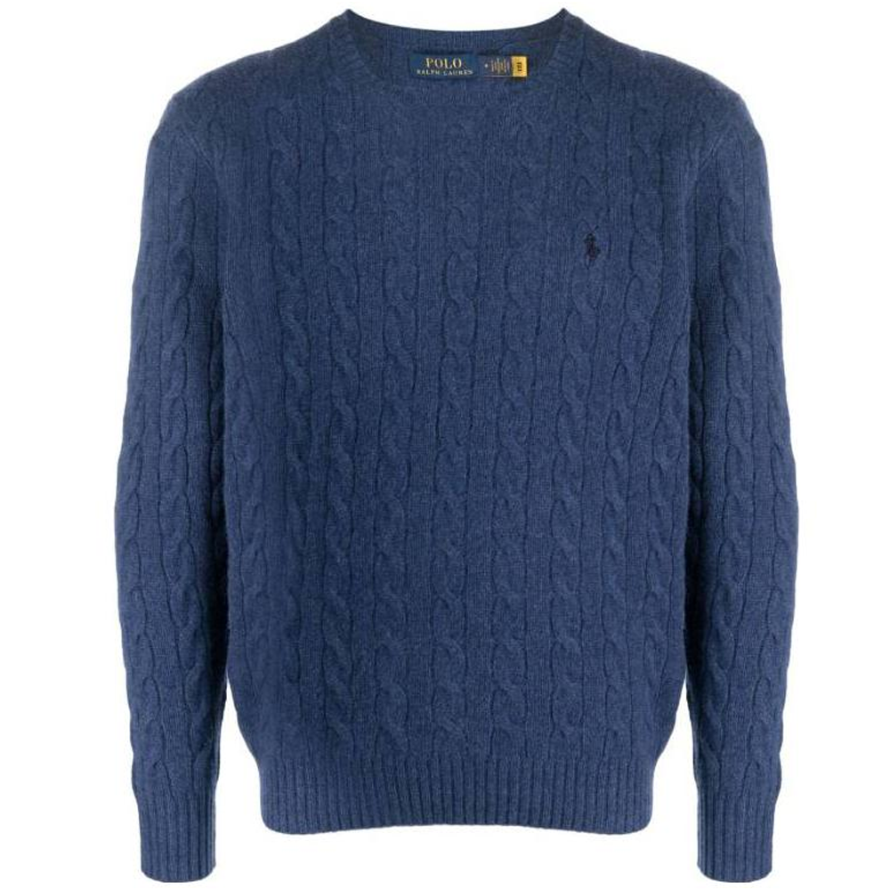 

Вязаный джемпер с вышитым узором «Пони» Polo Ralph Lauren, Marine Blue
