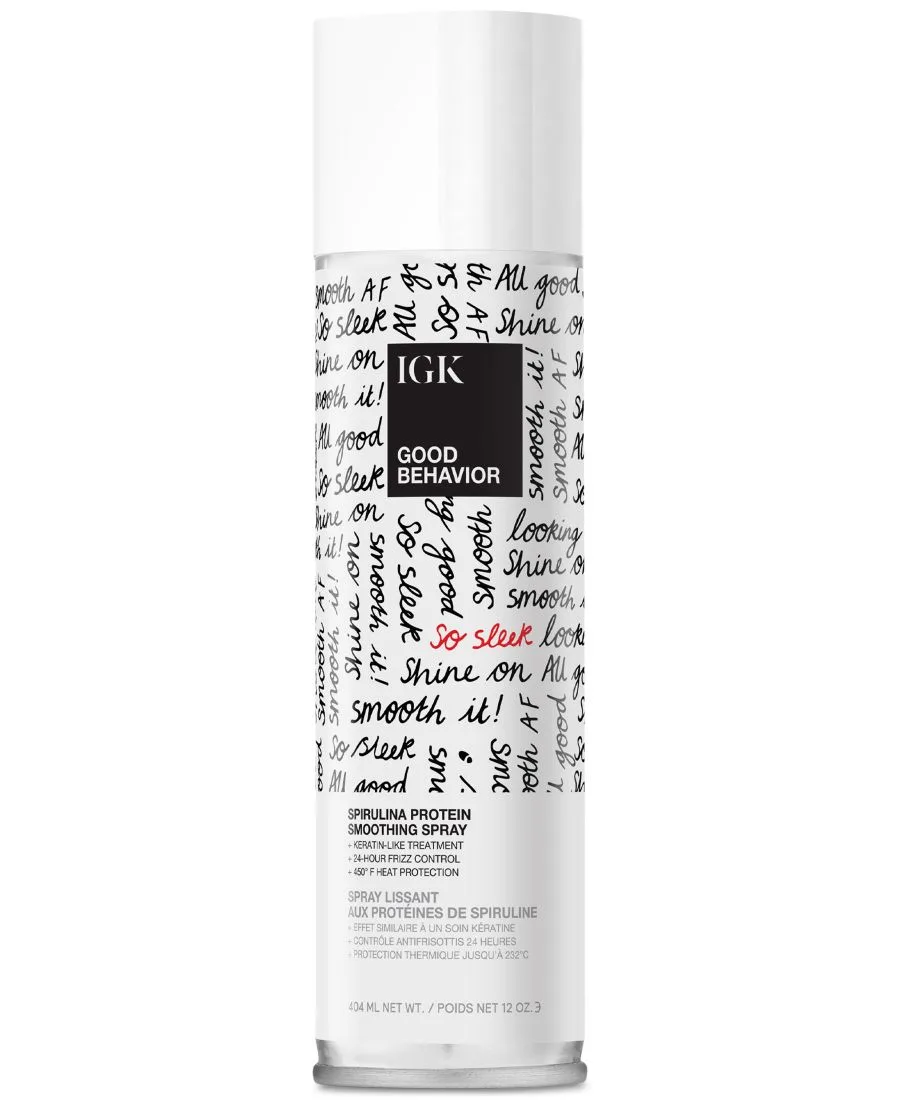 IGK Hair Спрей для разглаживания кожи Good Behavior со спирулиной и протеином, 355 мл