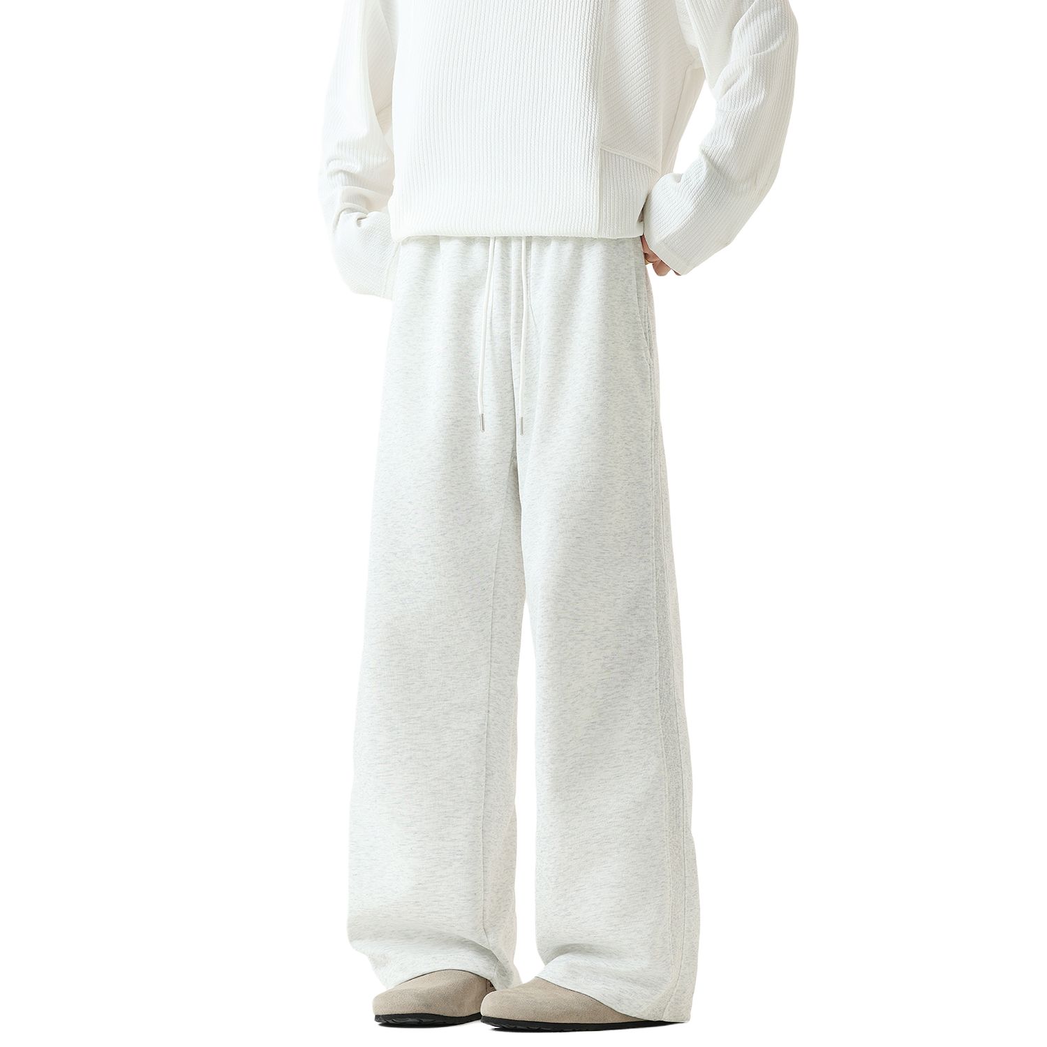 

Вязаные свитшоты Unisex WARRIOR, белый heather серый (regular edition)