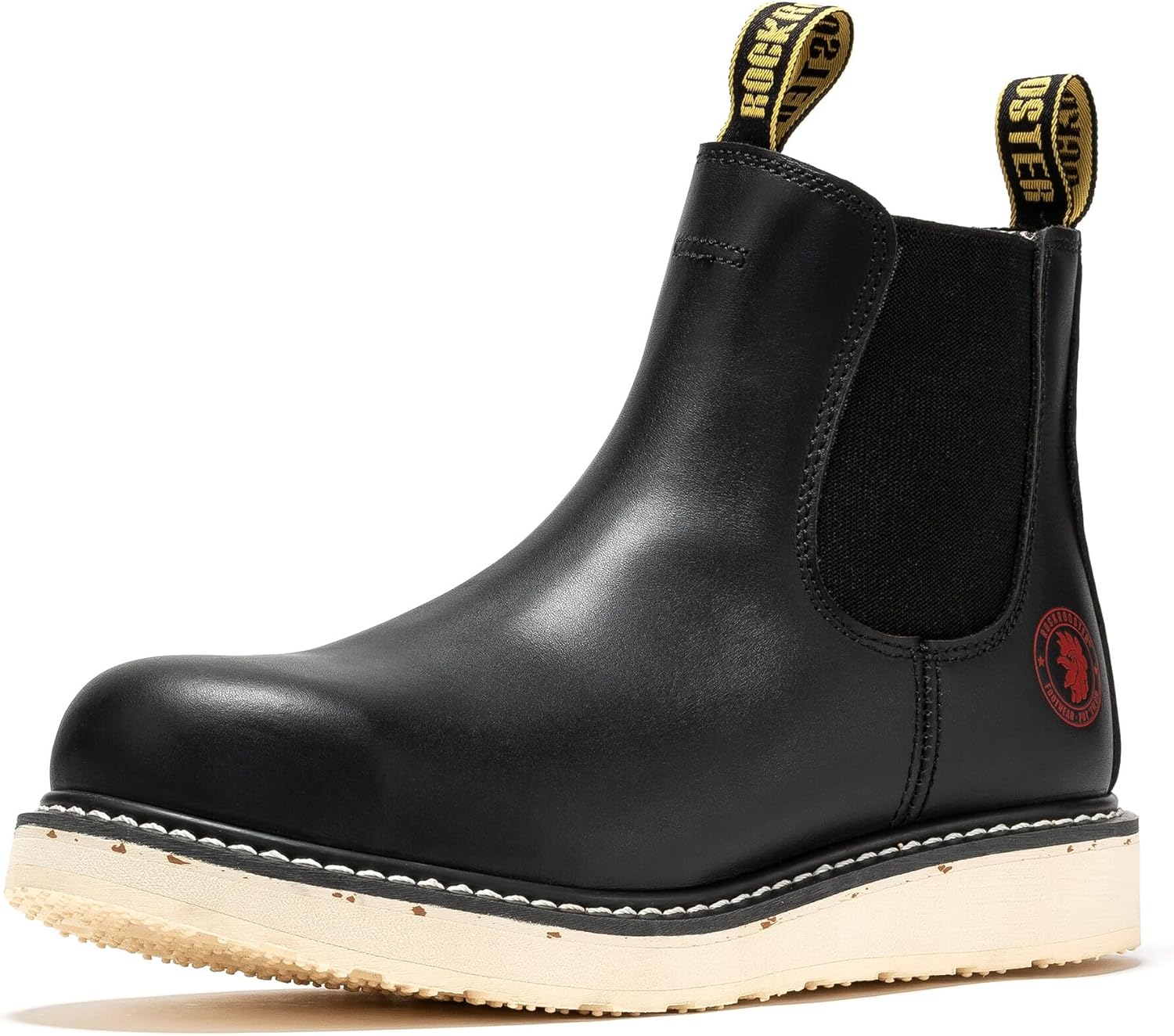 

ROCKROOSTER Capitola - ботинки для мужчин с мягким носком, подошвой Goodyear, антиусталостной, комфортной подкладкой Coolmax SAP101BK SAP102BR, черный