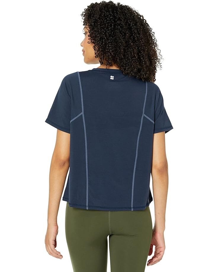 

Топ Sweaty Betty Haste Running Short Sleeve Top, цвет Navy Blue