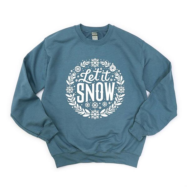 

Свитер Let it snow с венком Simply Sage Market, Slate