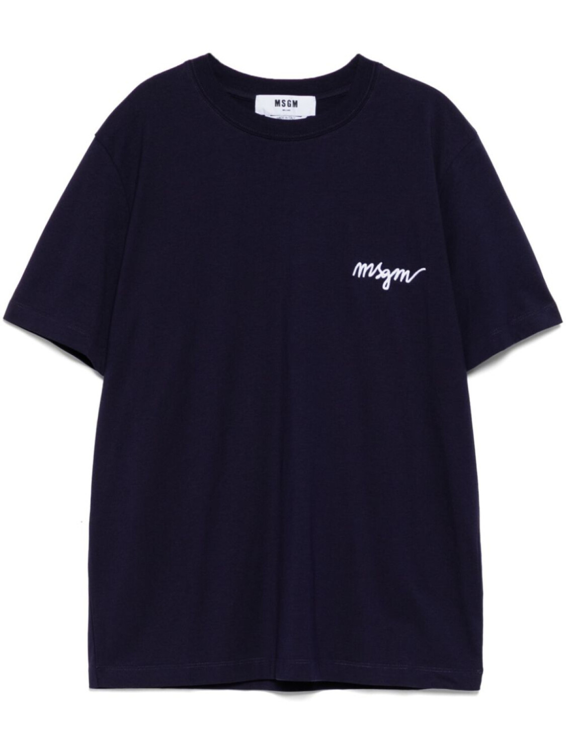 

MSGM футболка с вышитым логотипом, синий