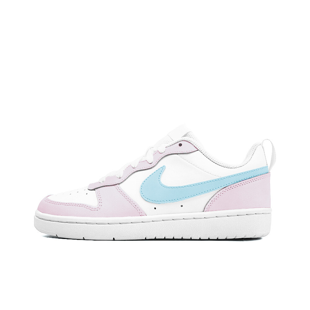 

Кроссовки Nike Court Borough Skateboarding Shoes Women's Low-top White/Blue/Pink, розовый