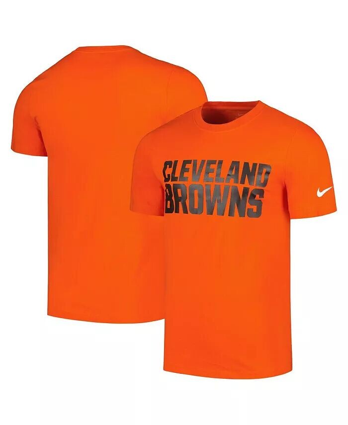 

Мужская оранжевая футболка Cleveland Browns Primetime Wordmark Essential Nike