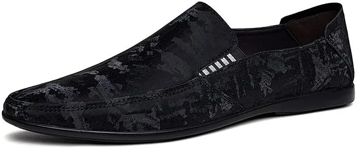 Лоферы замшевые мужские Loafers for Men, черный SayfuR — фото 2