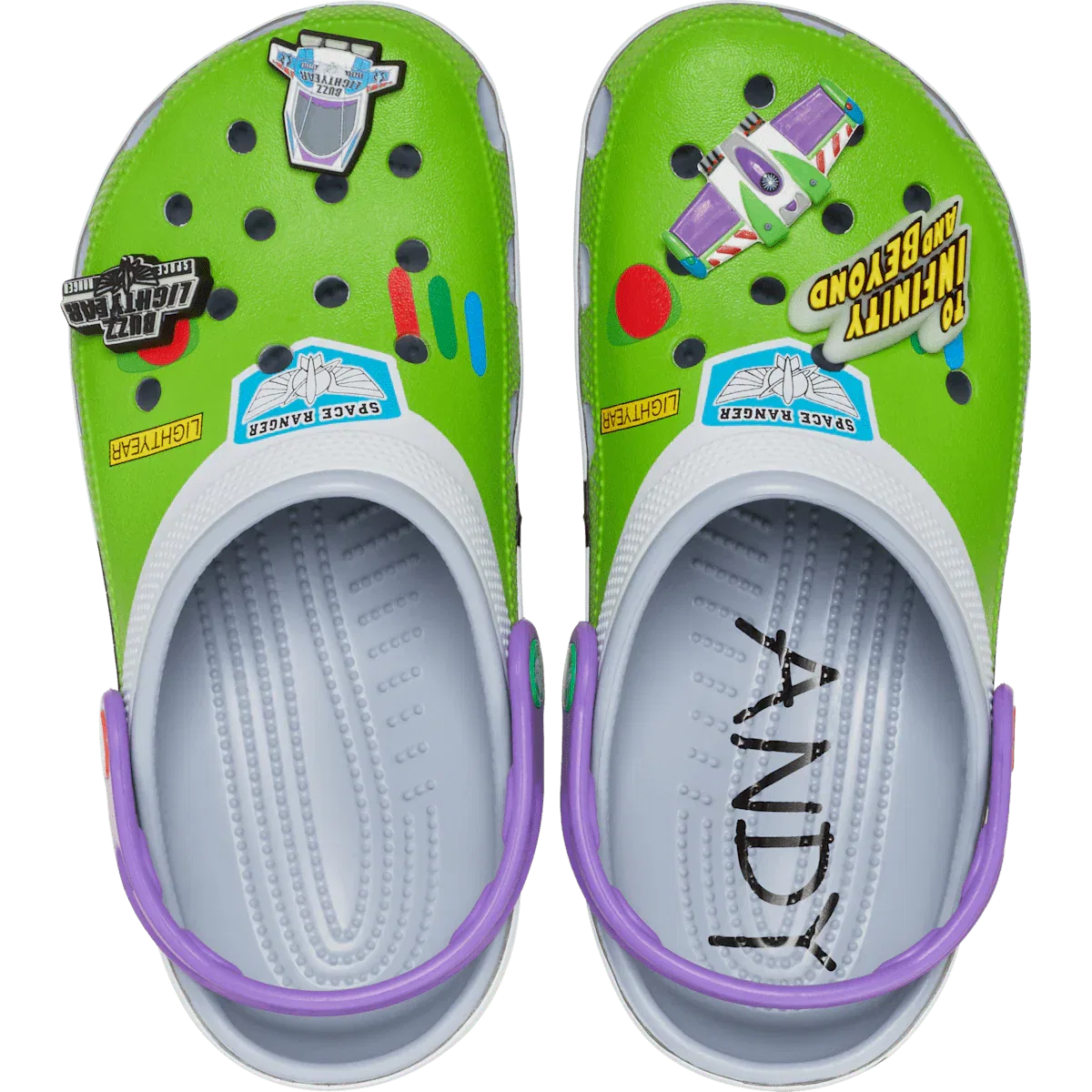 Классические сабо Базза Лайтйера из мультфильма «История игрушек» от Disney Pixar Crocs, синий серый