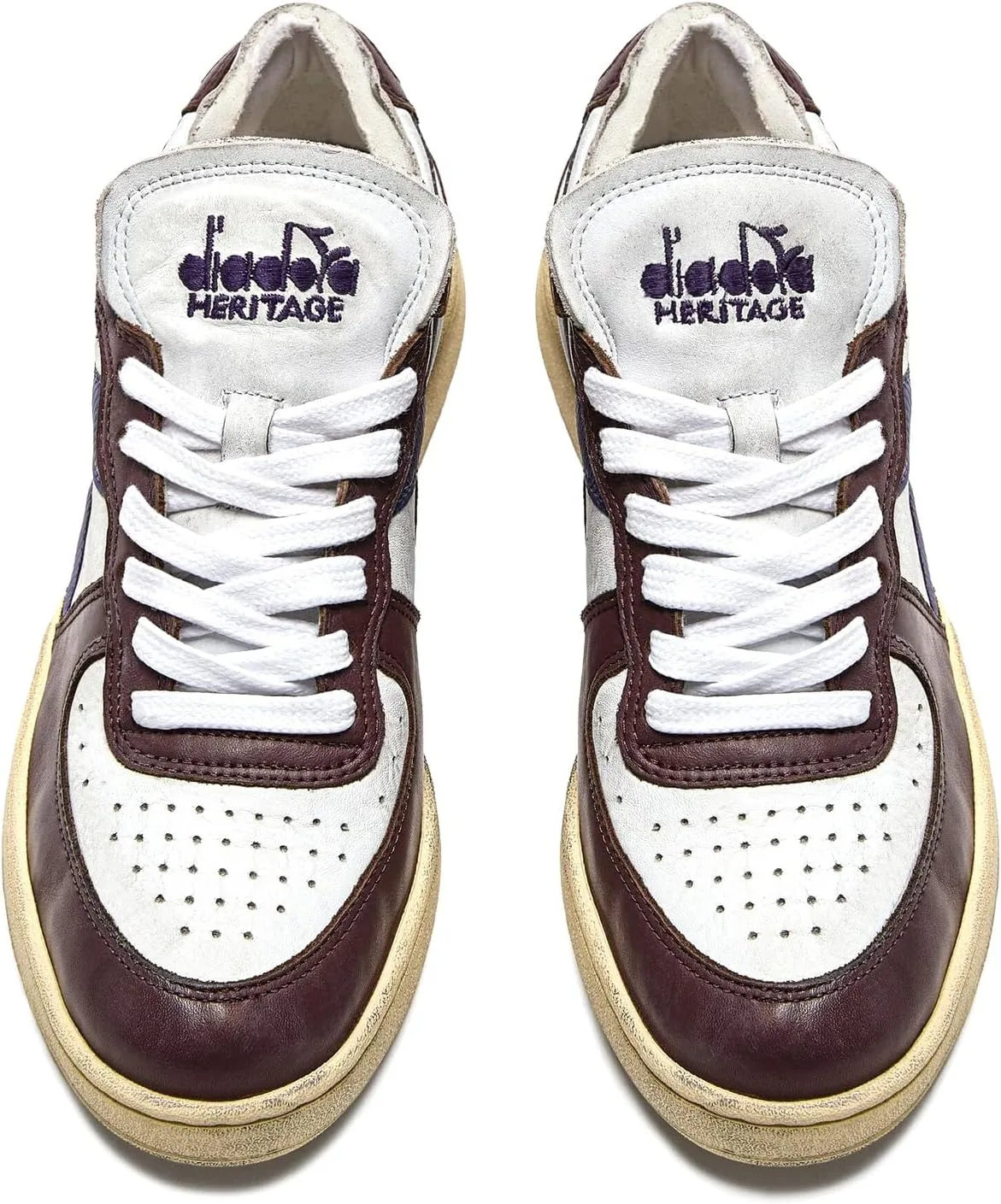 Кроссовки Diadora MI Basket Row Cut Бордо да Уомо 201.176282.55068, бордовый — фото 2