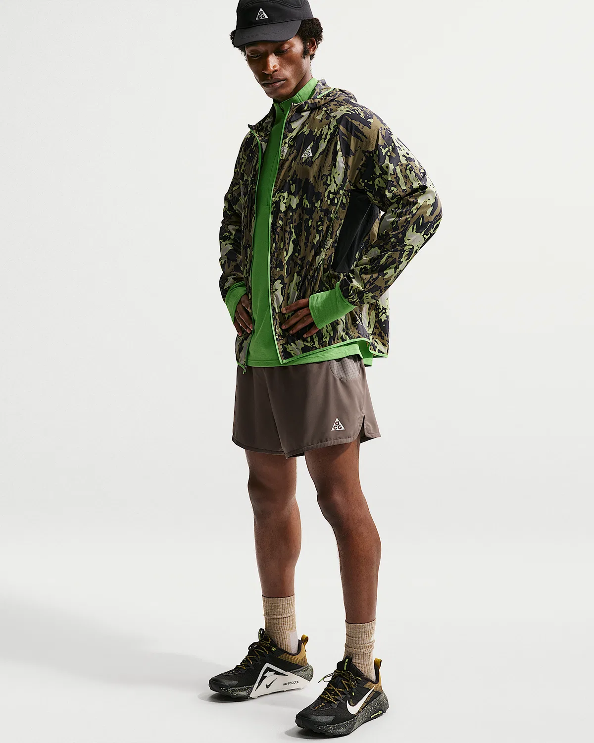 Мужские шорты Nike ACG "Second Sunrise" Dri-FIT ADV 5" с вкладышем, Ironstone/Cave Stone/Summit White — фото 4