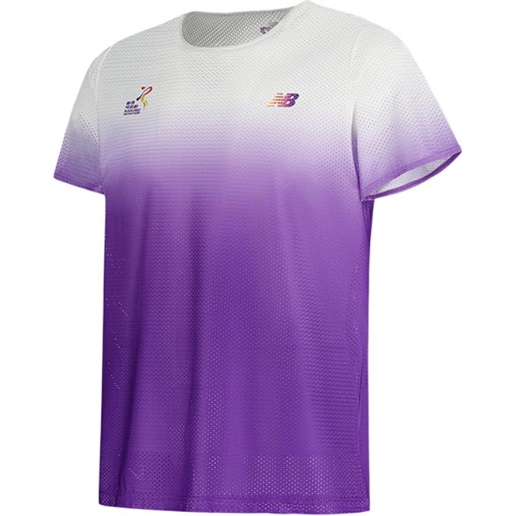 

New Balance Фиолетовая футболка для мужчин, Фиолетовый, New Balance Фиолетовая футболка для мужчин