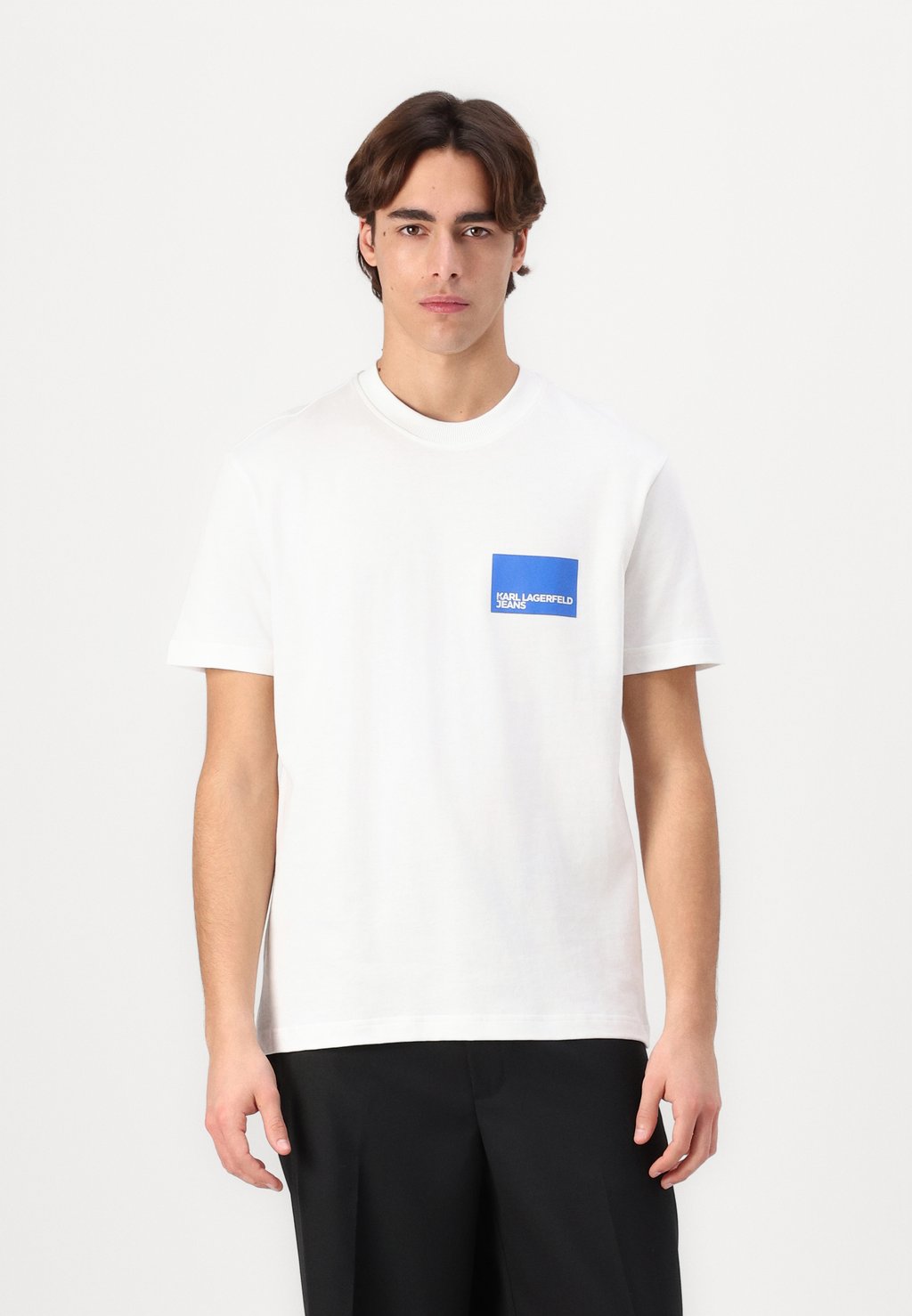 

Футболка с принтом BOX LOGO TEE Karl Lagerfeld Jeans, белый