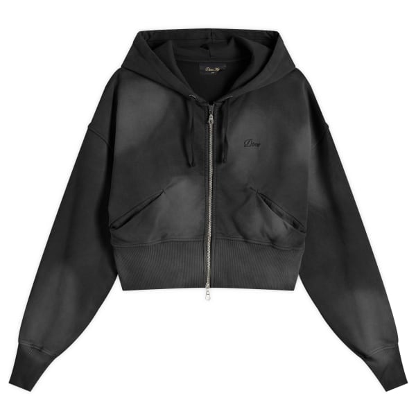 

Укороченная толстовка на молнии Dime, черный washed