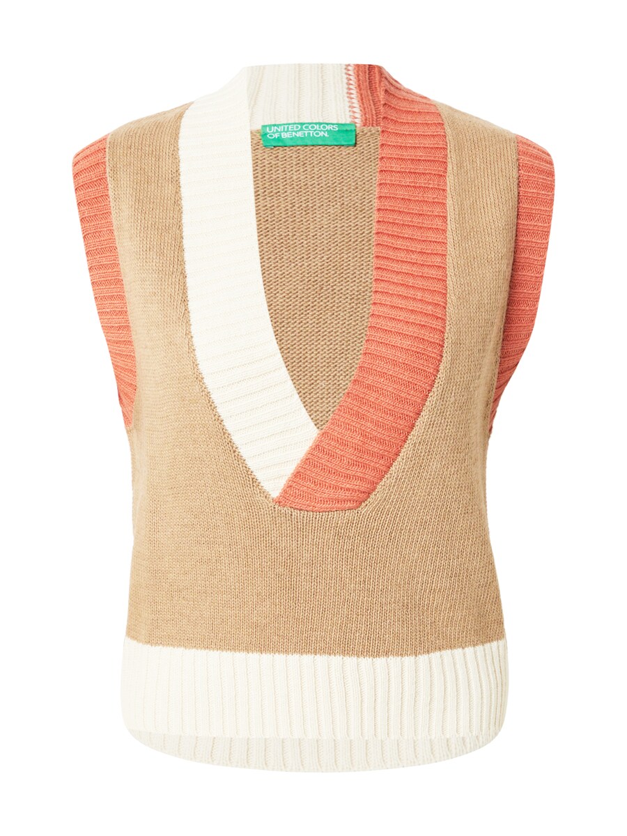 

Свитер UNITED COLORS OF BENETTON, коричневый/светло-бежевый