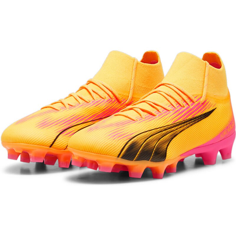 Футбольные бутсы для игры на траве Ultra Pro FG/AG Puma, цвет sun stream-puma black-sunset g — фото 3