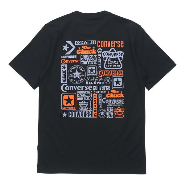 

Футболка men's logo printing casual short sleeve black Converse, черный