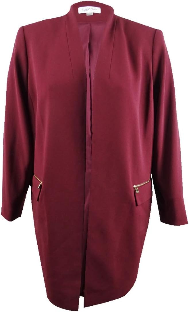 

Женская куртка Calvin Klein Petite без воротника с открытым передом, Rosewood