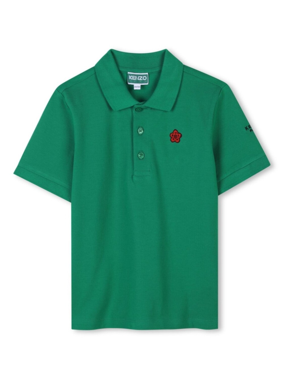 

Kenzo Kids рубашка поло с нашивкой Boke Flower, зеленый