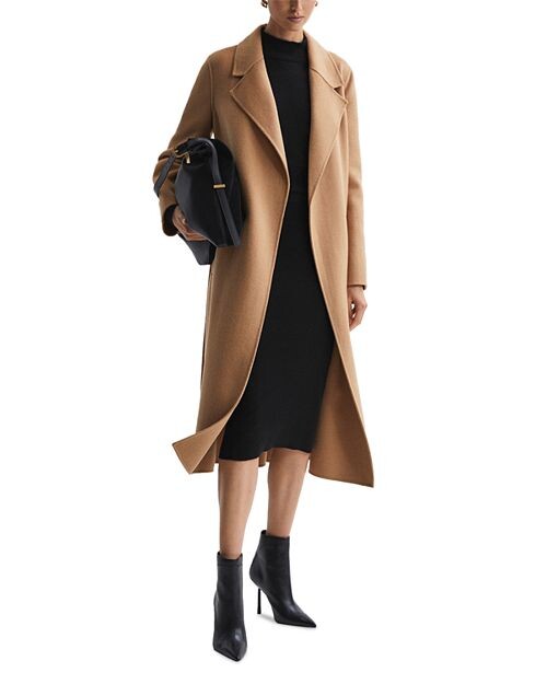 

Пальто Emile с поясом REISS, цвет Tan/Beige