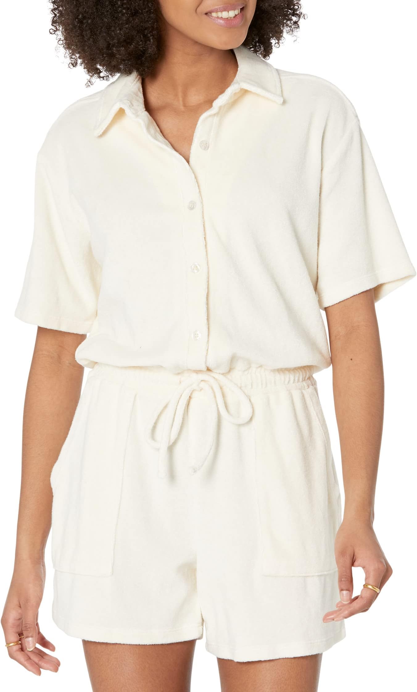 

Юбка MONROW Terry Cloth Romper, цвет Pearl