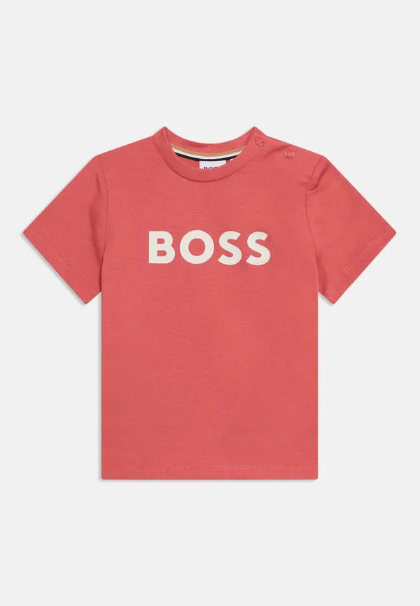 Футболка с короткими рукавами, унисекс, с принтом. Boss Kidswear, Rasberry — фото 3