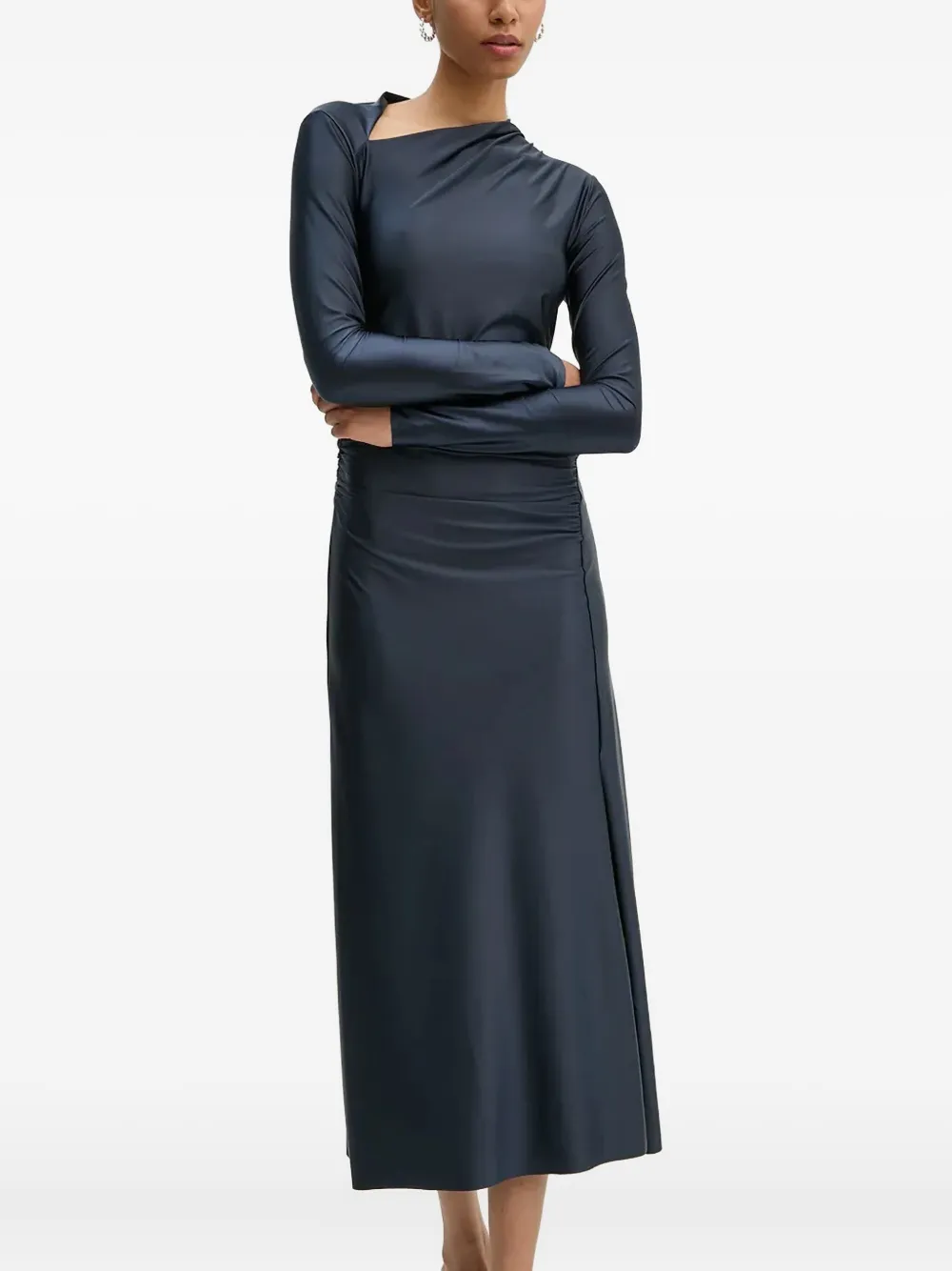 

Платье миди с драпировкой Day Birger Et Mikkelsen, синий