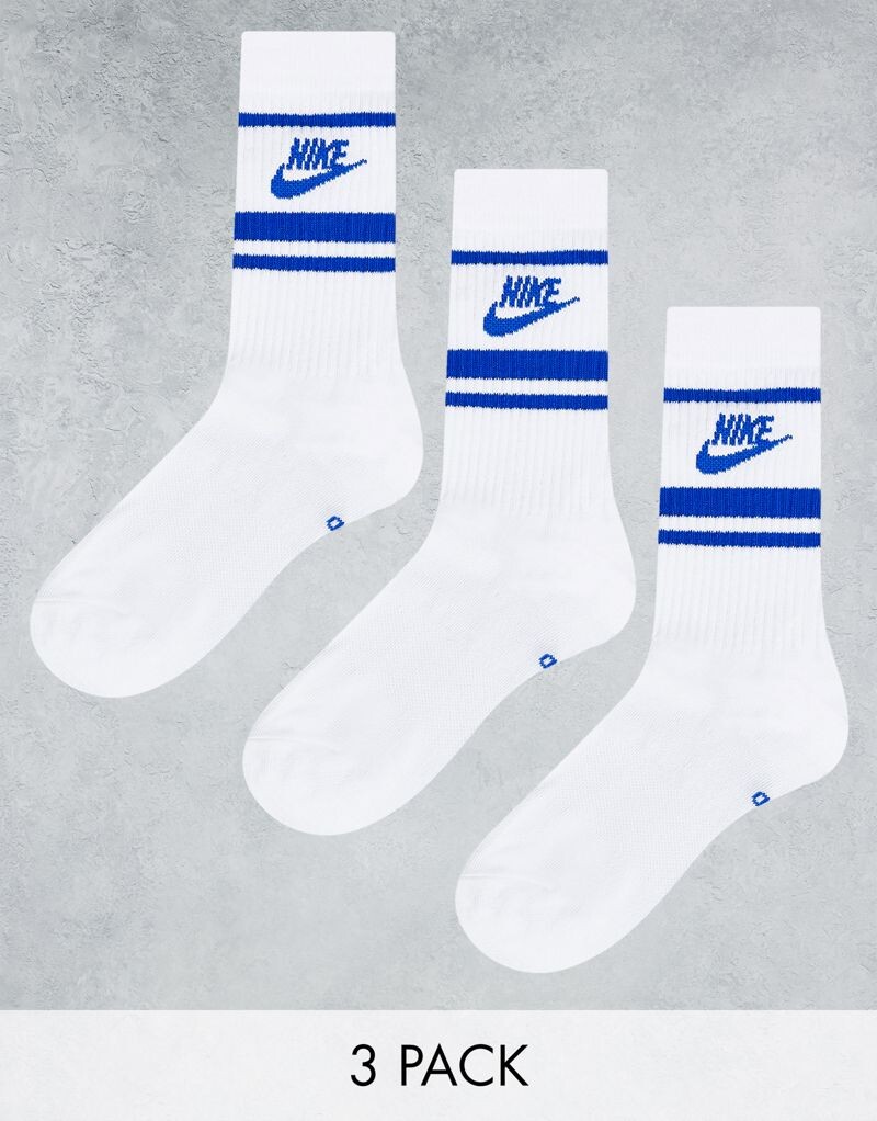 

Nike — Everyday Essential — набор из 3 пар носков бело-синего цвета
