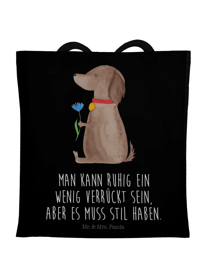 

Сумка для переноски Mr & Mrs Panda Hund Blume, черный