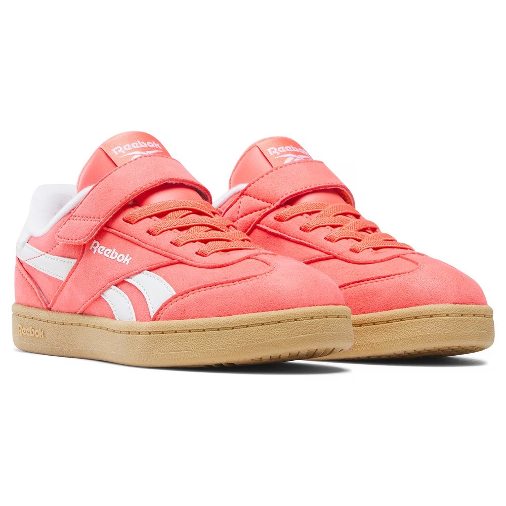 

Детские кроссовки с ремешком Reebok Smash Edge Strap Sneaker Little Kid, coral/gum