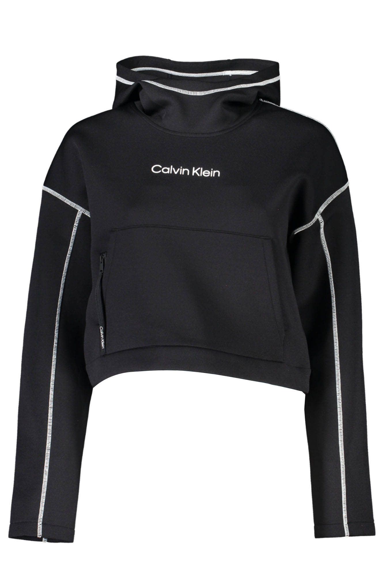 

Толстовка женская Calvin Klein укороченная, черный / белый