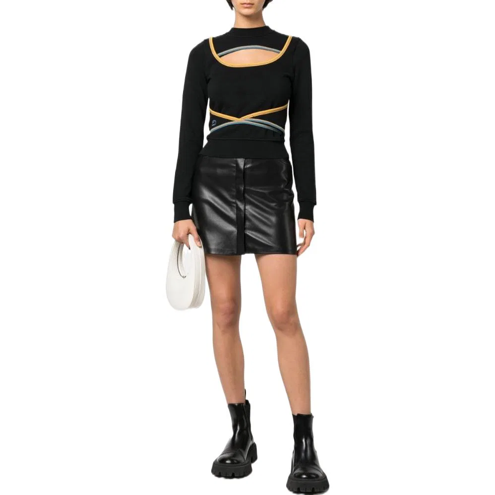 Свитшот женский Black Square Collar Moderate Regular DIESEL — фото 3