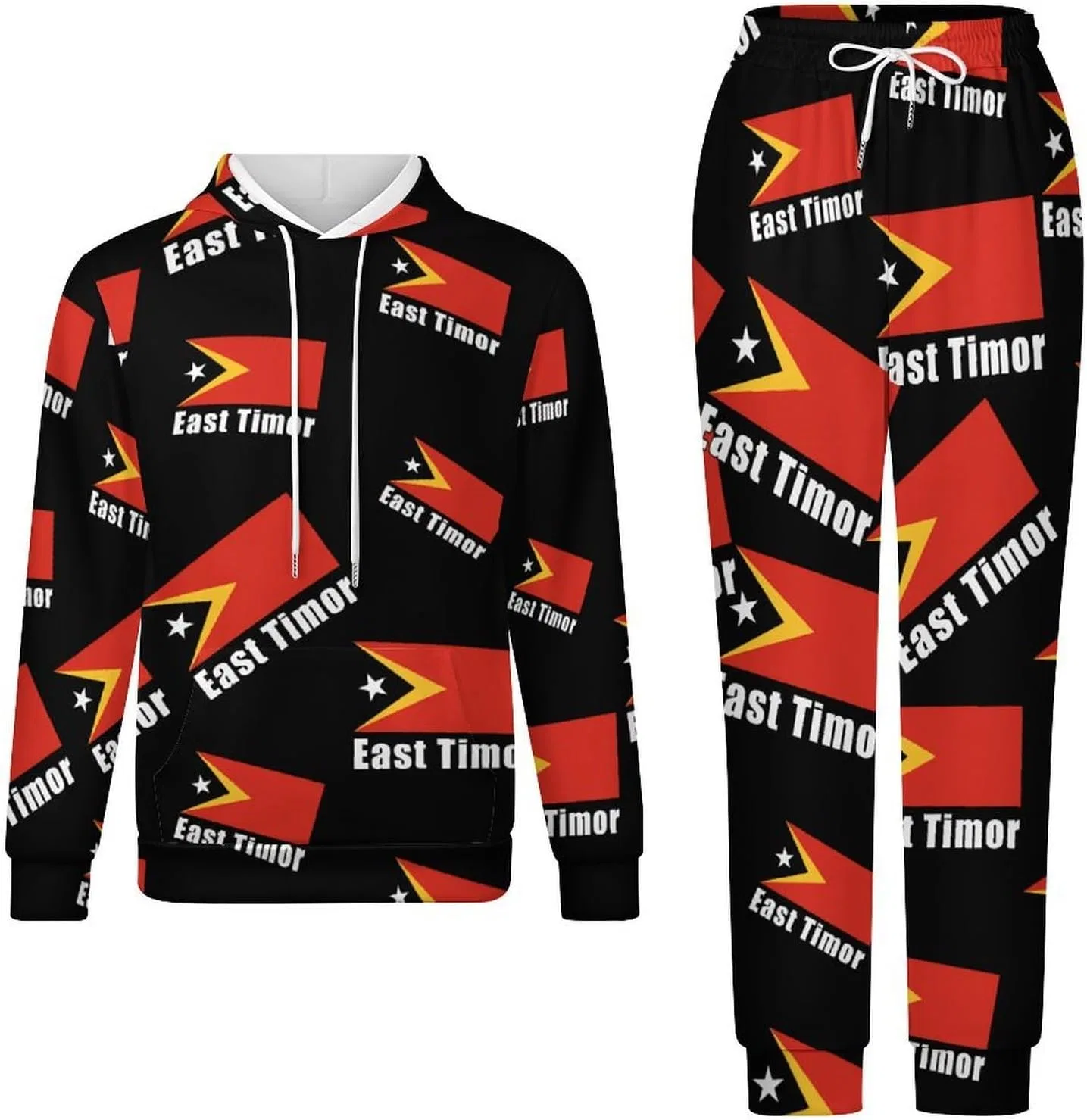 Толстовка и брюки, спортивный костюм East Timor Flag, 2 предмета, Style — фото 3