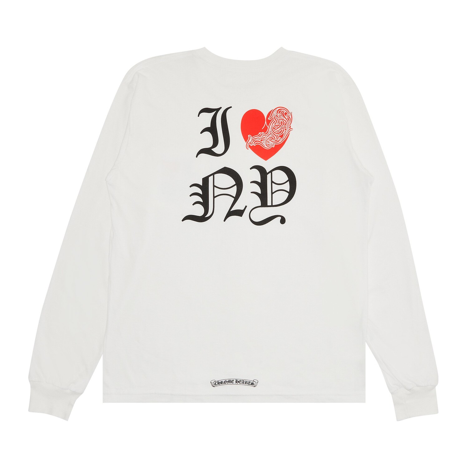 Футболка с длинными рукавами Chrome Hearts I Heart NY, цвет Белый — фото 2