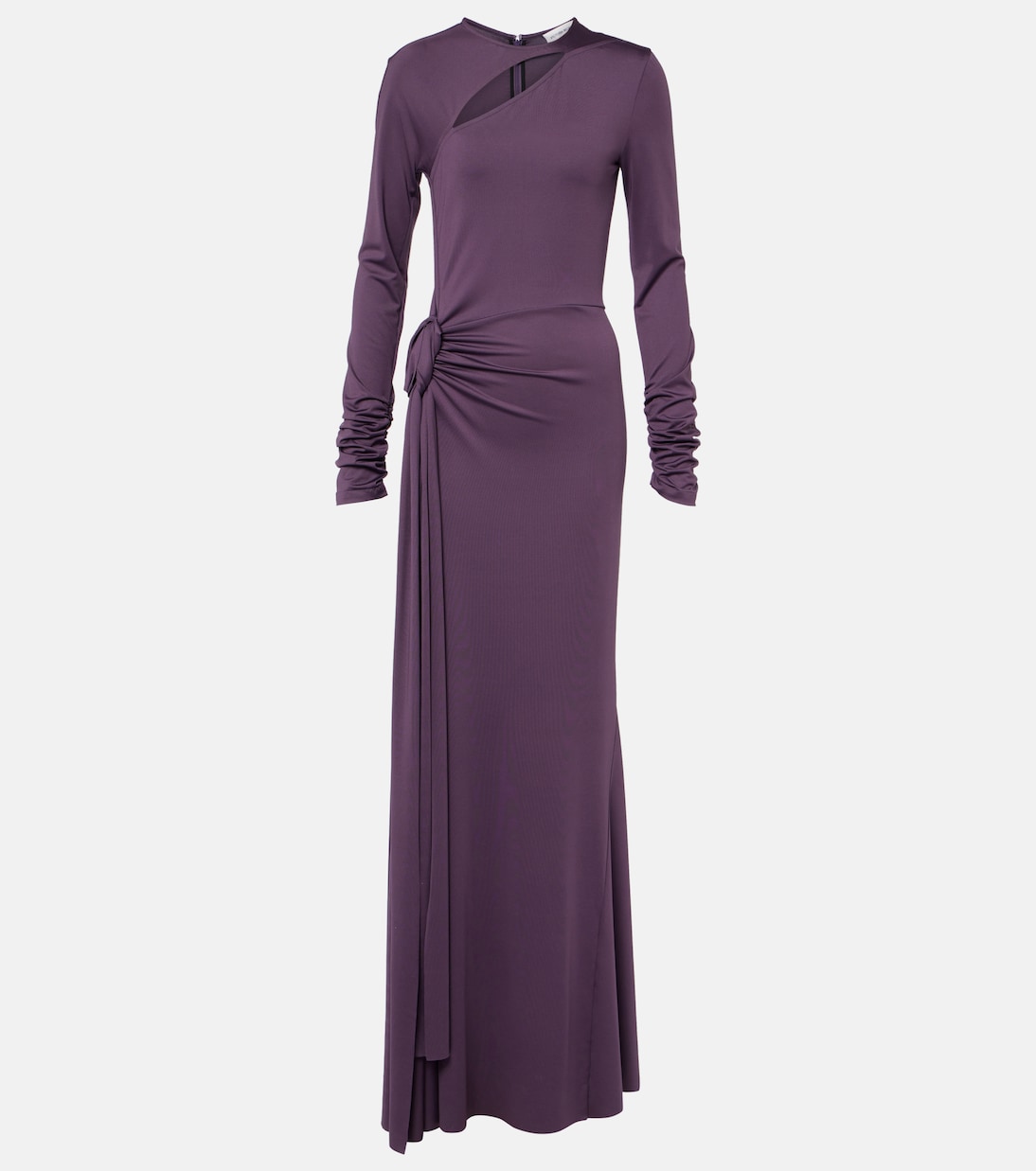 

Платье макси из джерси с вырезом и драпировкой Victoria Beckham, Fig