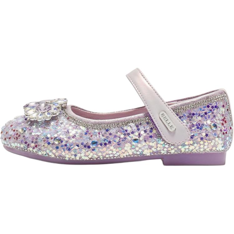 

Износостойкие низкие детские кожаные туфли для детей от 3 до 7 лет BELLE, фиолетовый